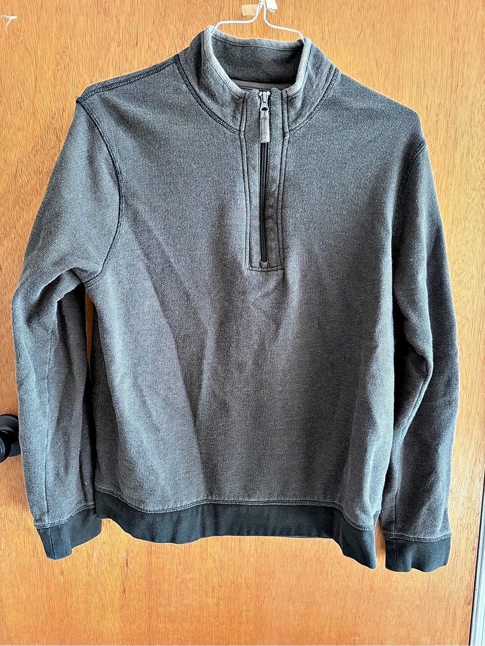 Copper & Oak Gray Quarter-Zip Pullover Size Large Like New